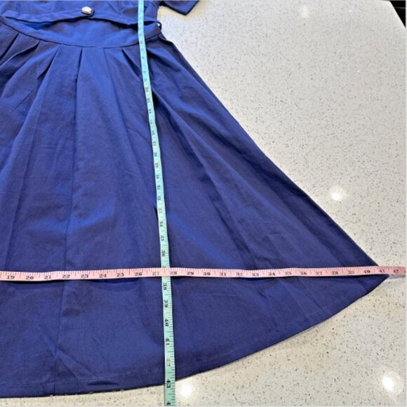 Lindy Bop Circle Skirt Dress "Claudette" Small Retro Navy Blue NWT Vintage Style - Picture 8 of 11